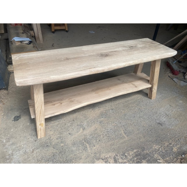 Waschtisch aus Eiche im Landhausstil in Rohholzoptik 150x50x75 cm